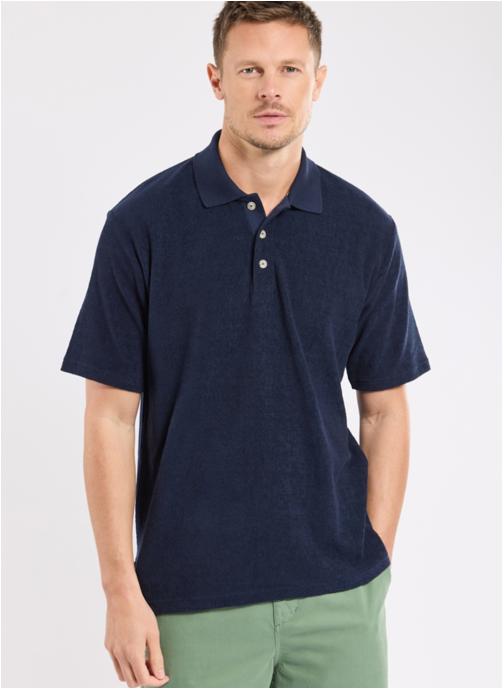 Armor Lux Polos Polo 74830 blanc homme bleu