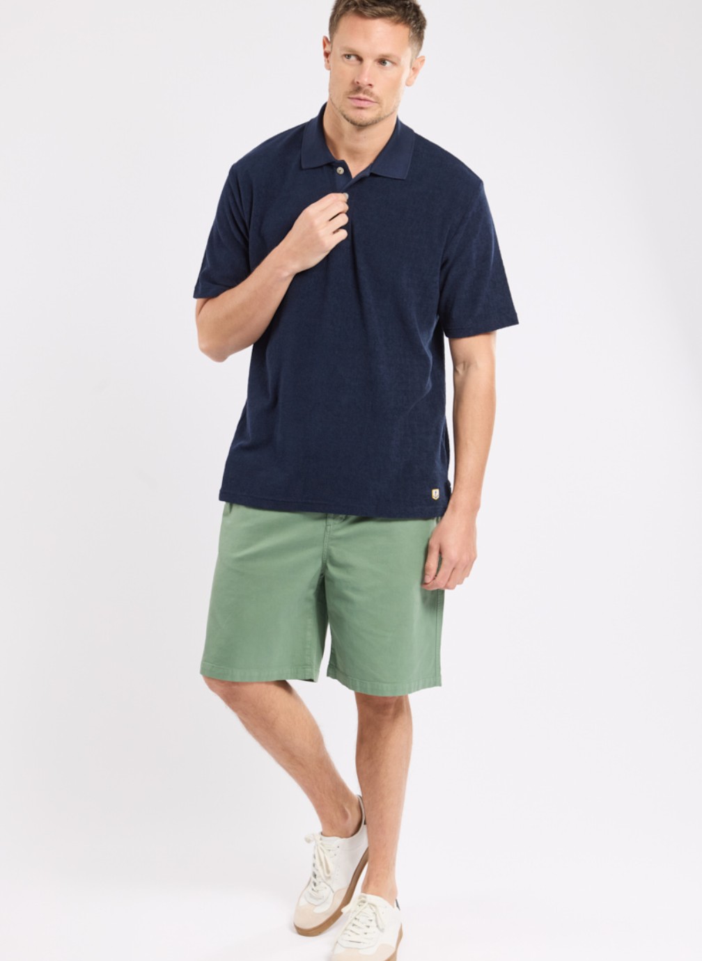 Polos Polo 74830 blanc homme bleu Armor Lux Polos Polo 74830 blanc homme bleu Bleu marine