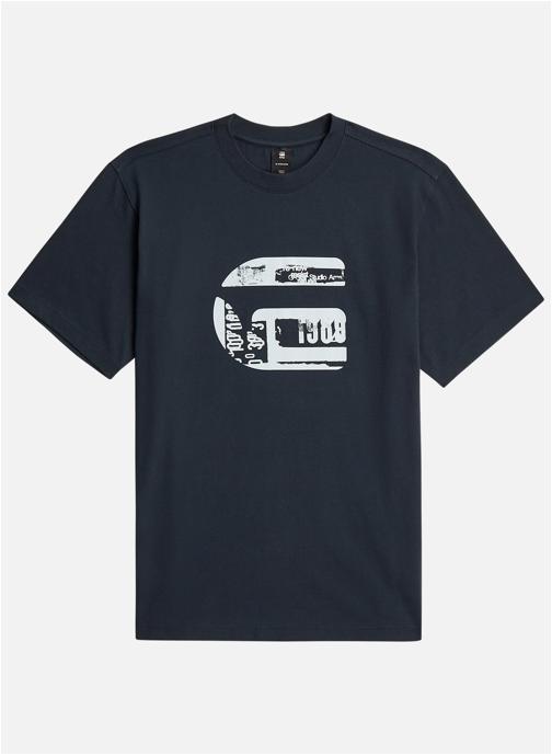 G-Star RAW Tee-shirts T-shirt coton biologique col rond droit - D28823-E385 homme bleu