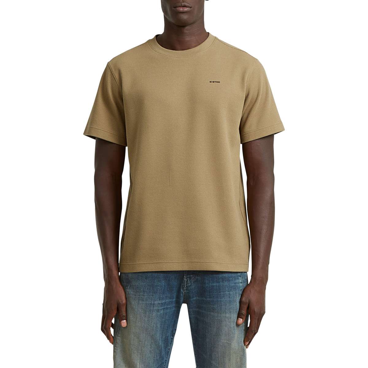 Tee-shirts T-shirt col rond droit - D28609-E383 homme beige G-Star RAW Tee-shirts T-shirt col rond droit - D28609-E383 homme beige Beige