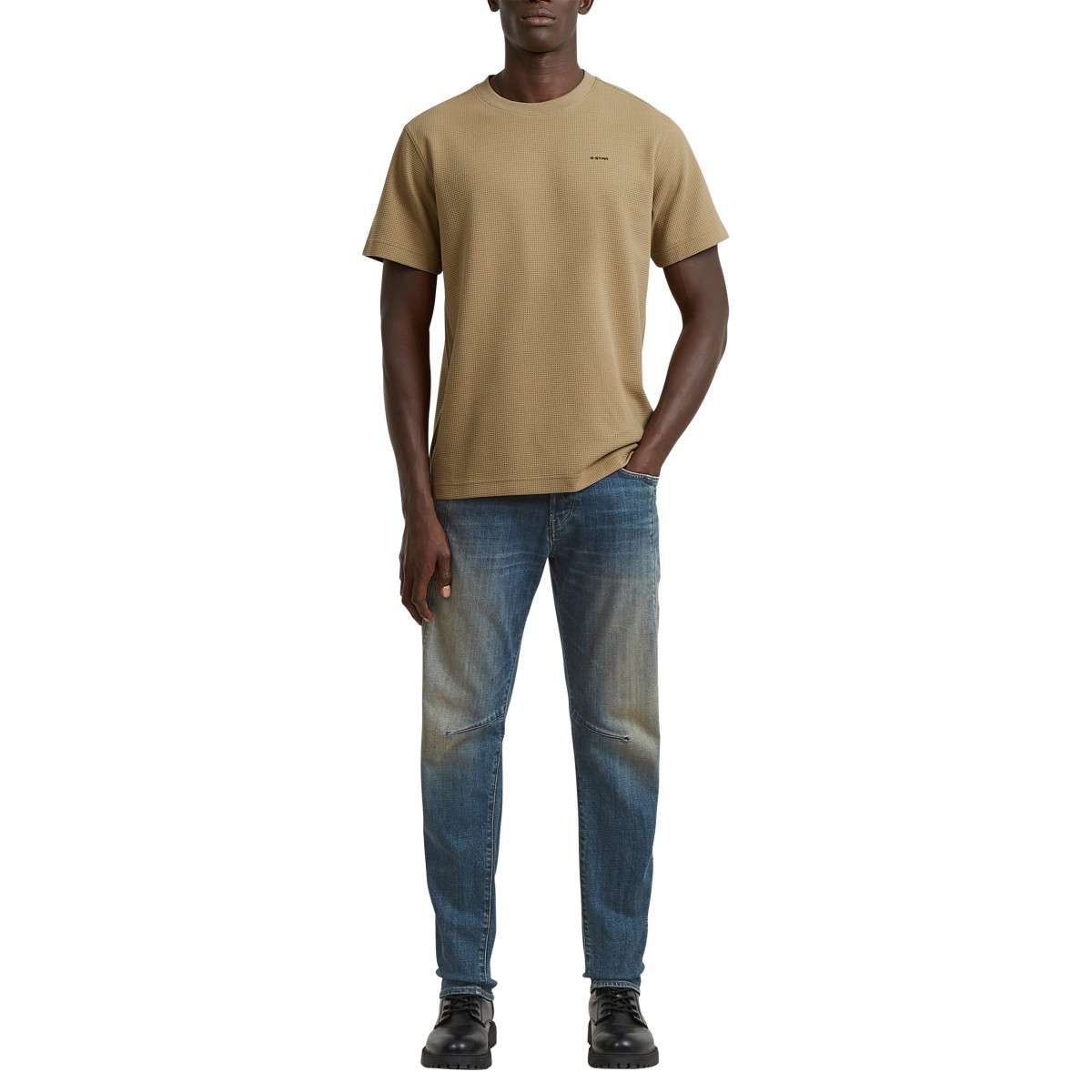 Tee-shirts T-shirt col rond droit - D28609-E383 homme beige G-Star RAW Tee-shirts T-shirt col rond droit - D28609-E383 homme beige Beige