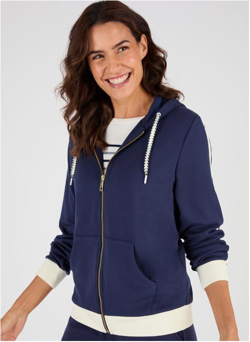 Damart Sweats à capuche 84494 femme bleu