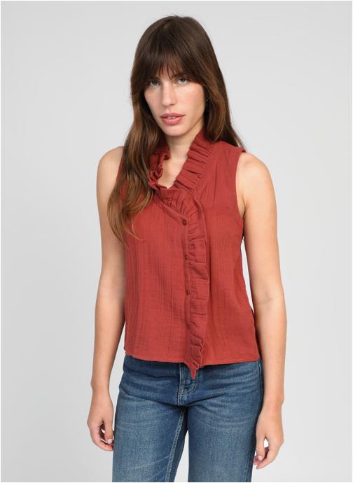 An'ge Chemises CHEMISE SILOE chocolat femme marron