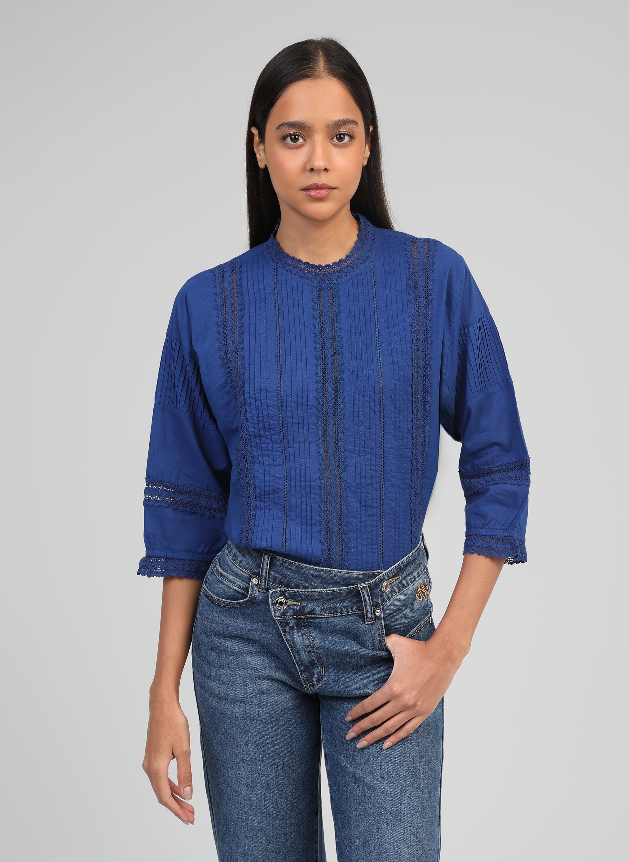 Blouses BLOUSE SAMILOU electrique femme bleu An'ge Blouses BLOUSE SAMILOU electrique femme bleu Bleu