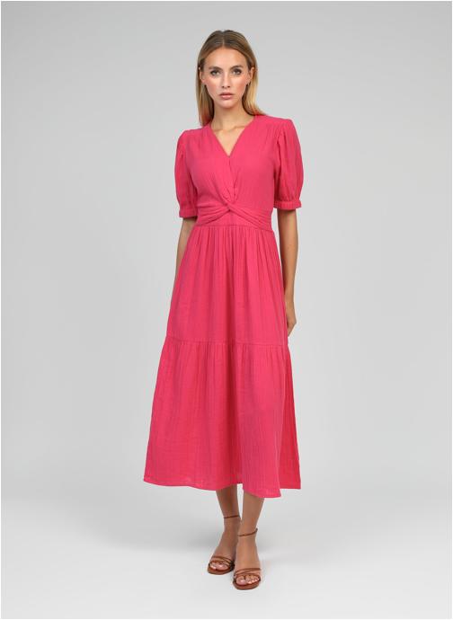 An'ge Robes ROBE MIDI ODOUMILO framboise femme rose