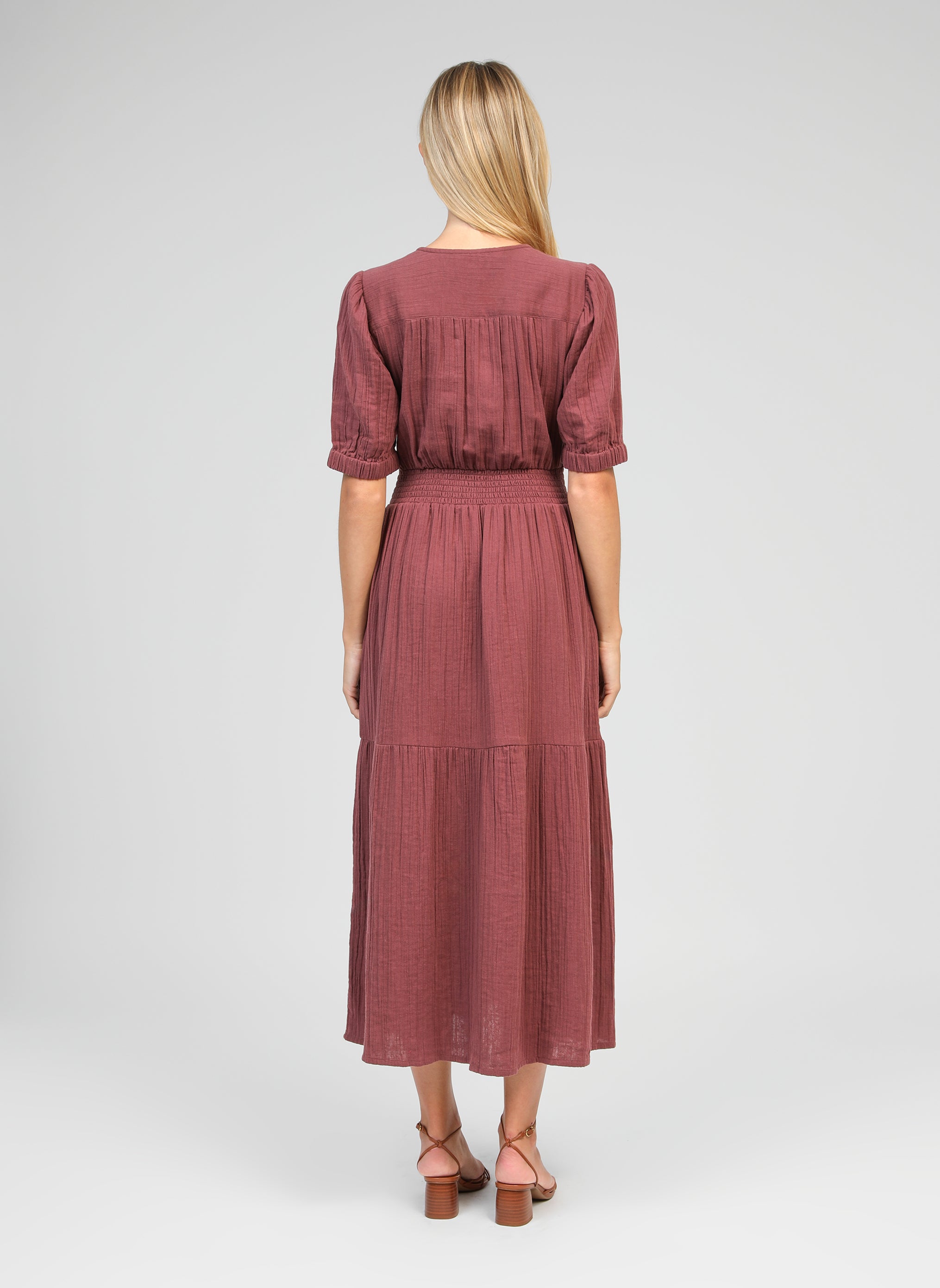 Robes ROBE MIDI ODOUMILO raisin femme bordeaux An'ge Robes ROBE MIDI ODOUMILO raisin femme bordeaux Bordeaux