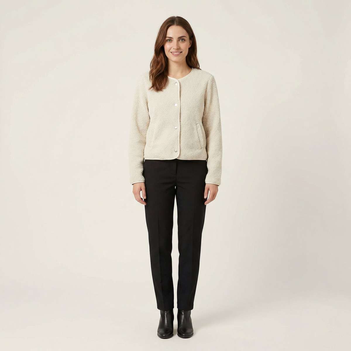 Blousons Veste ajustée - 10344061 femme blanc Vero Moda Blousons Veste ajustée - 10344061 femme blanc Blanc