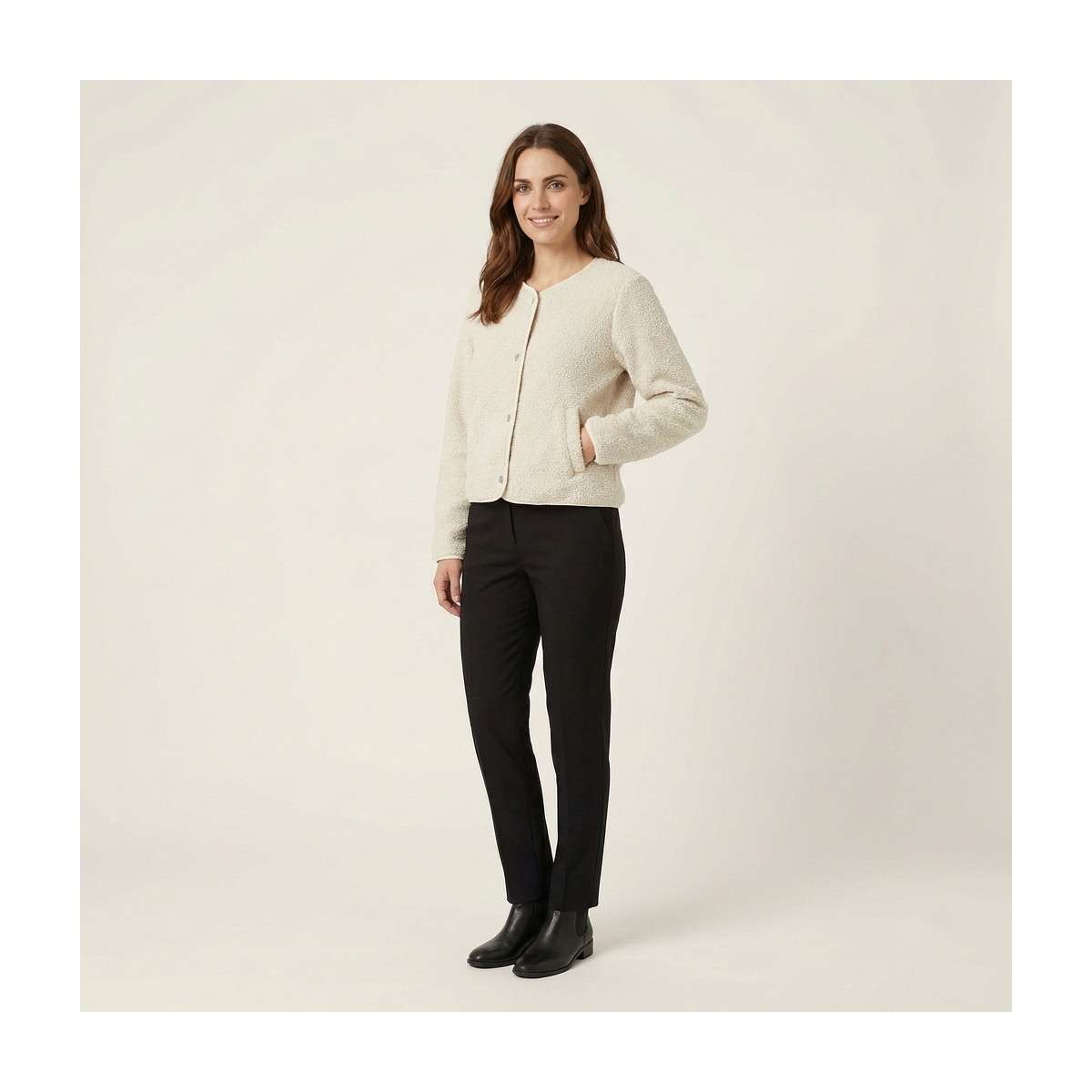 Blousons Veste ajustée - 10344061 femme blanc Vero Moda Blousons Veste ajustée - 10344061 femme blanc Blanc