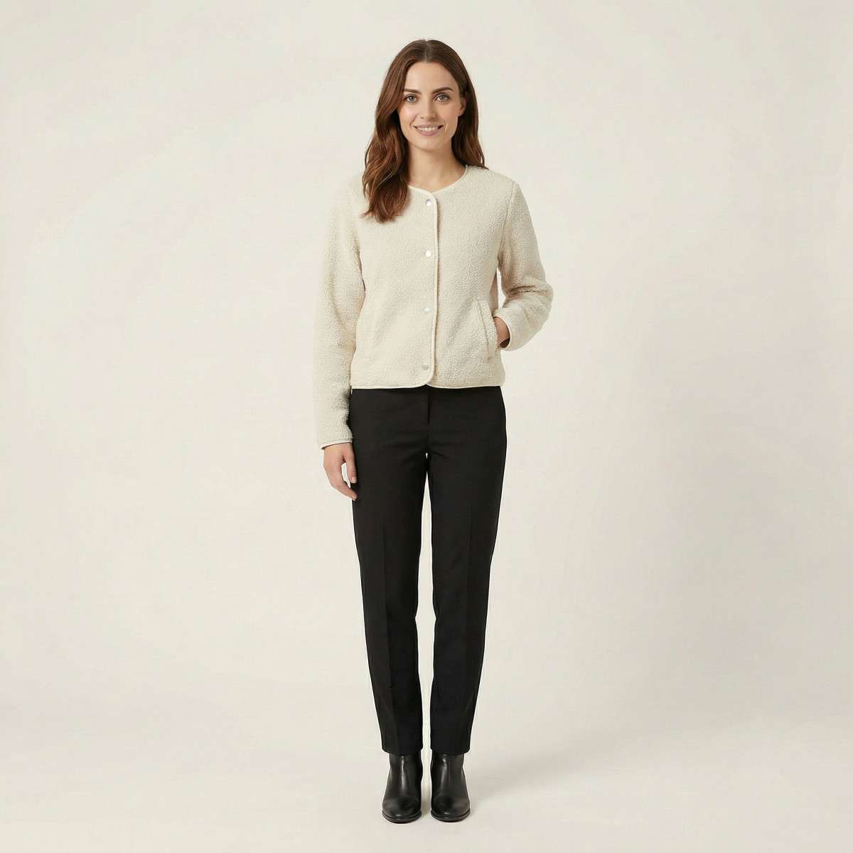 Blousons Veste ajustée - 10344061 femme blanc Vero Moda Blousons Veste ajustée - 10344061 femme blanc Blanc