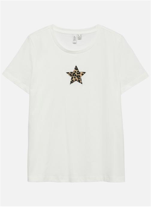Vero Moda Tee-shirts T-shirt coton col rond ajusté - 10340644 femme blanc