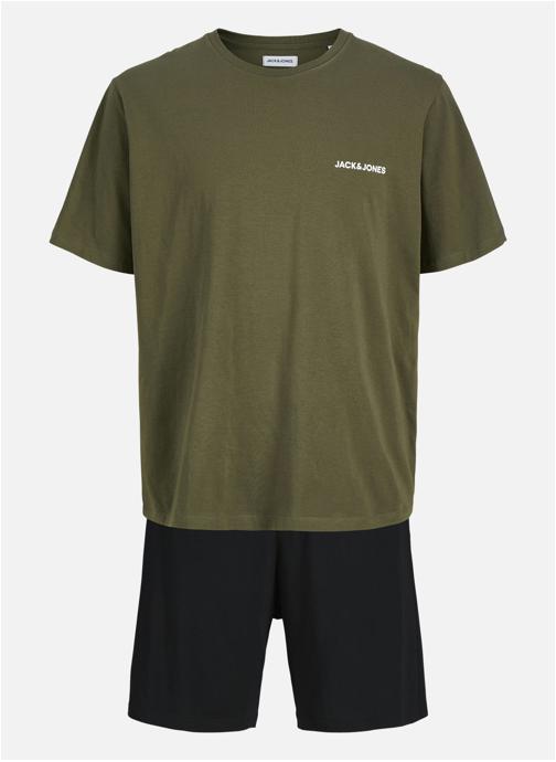 Jack & Jones Combinaisons Pyjama Court coton droit - 12273635 homme vert