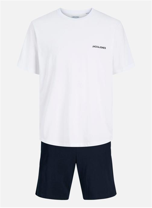 Jack & Jones Combinaisons Pyjama Court coton droit - 12273635 homme blanc
