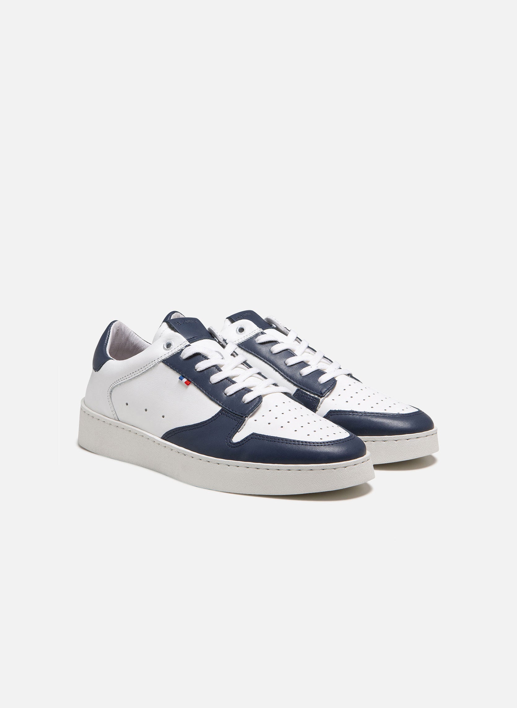 Baskets basses BASKET LUCAS 3 BLANC+MARINE homme blanc Le Formier Baskets basses BASKET LUCAS 3 BLANC+MARINE homme blanc Blanc
