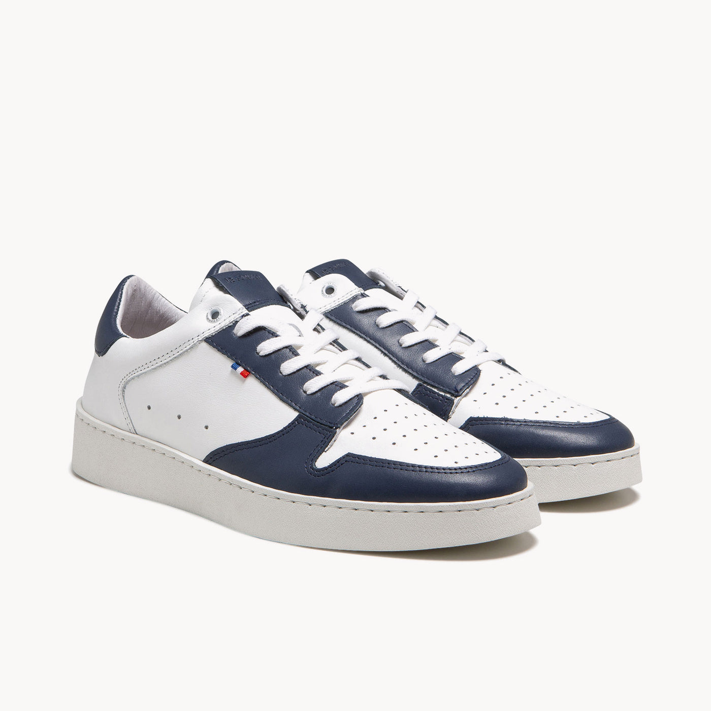 Baskets basses BASKET LUCAS 3 BLANC+MARINE homme blanc Le Formier Baskets basses BASKET LUCAS 3 BLANC+MARINE homme blanc Blanc