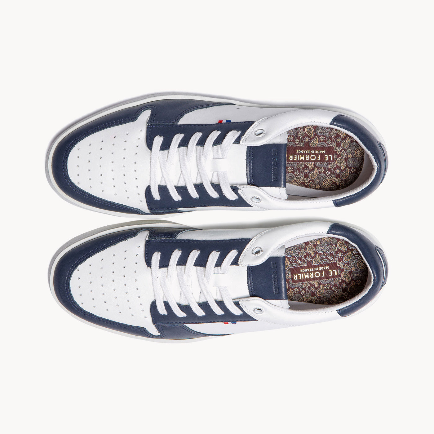 Baskets basses BASKET LUCAS 3 BLANC+MARINE homme blanc Le Formier Baskets basses BASKET LUCAS 3 BLANC+MARINE homme blanc Blanc