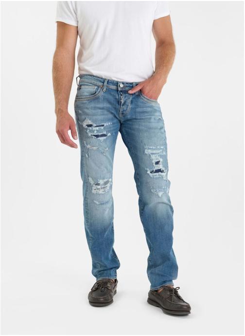 Le temps des cerises Jeans droit Jeans slim stretch 700/11 Blue homme bleu