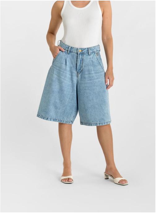 Le temps des cerises Bermudas Bermuda short en jeans LOVA Blue femme bleu