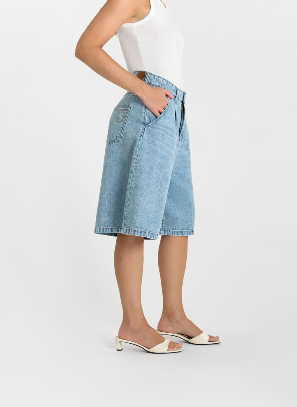 Bermudas Bermuda short en jeans LOVA Blue femme bleu Le temps des cerises Bermudas Bermuda short en jeans LOVA Blue femme bleu Bleu
