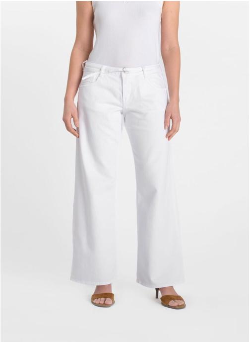 Le temps des cerises Jeans droit Jeans loose White femme blanc