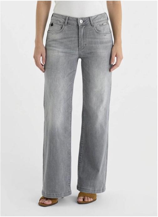 Le temps des cerises Jeans droit Jeans flare PULP high flare Grey femme gris