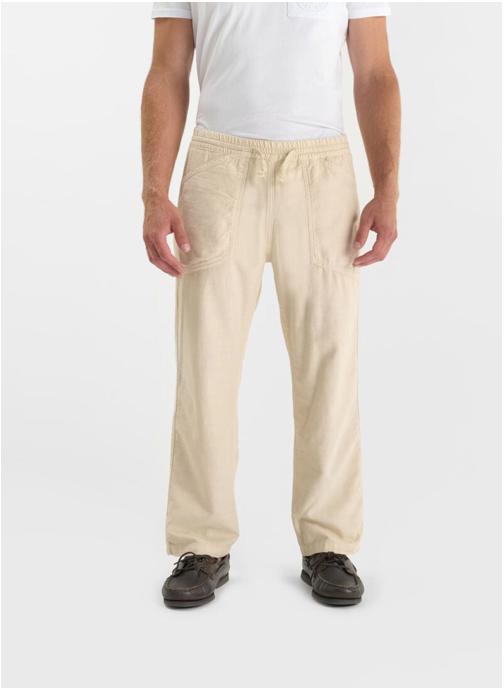 Le temps des cerises Pantalons droits Pantalon loose Beige homme beige
