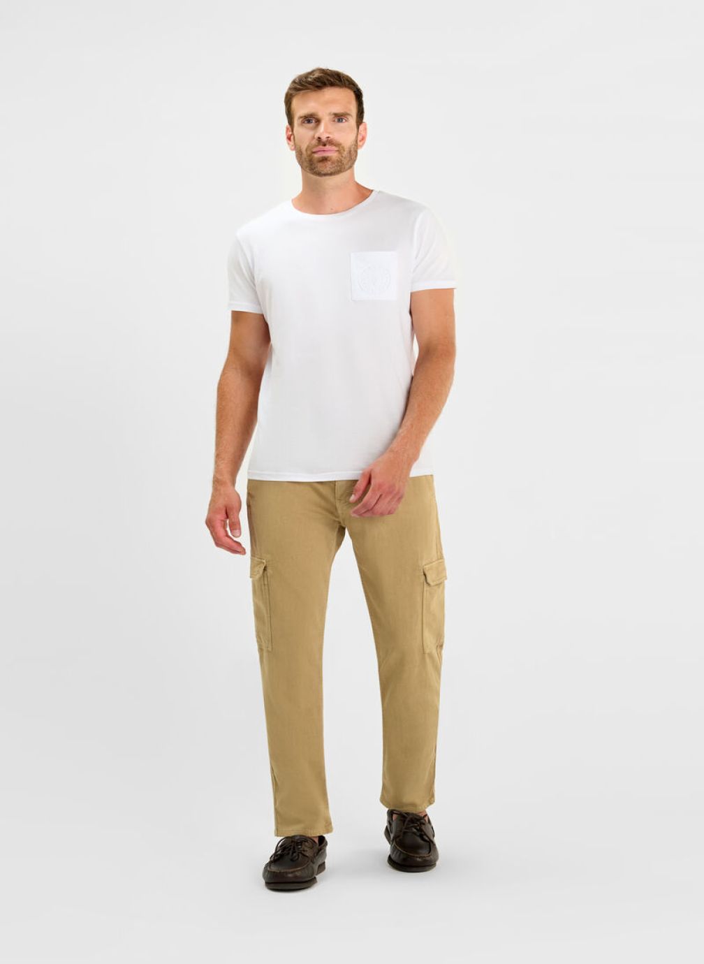 Pantalons droits Pantalon cargo SELIAN Beige homme beige Le temps des cerises Pantalons droits Pantalon cargo SELIAN Beige homme beige Beige