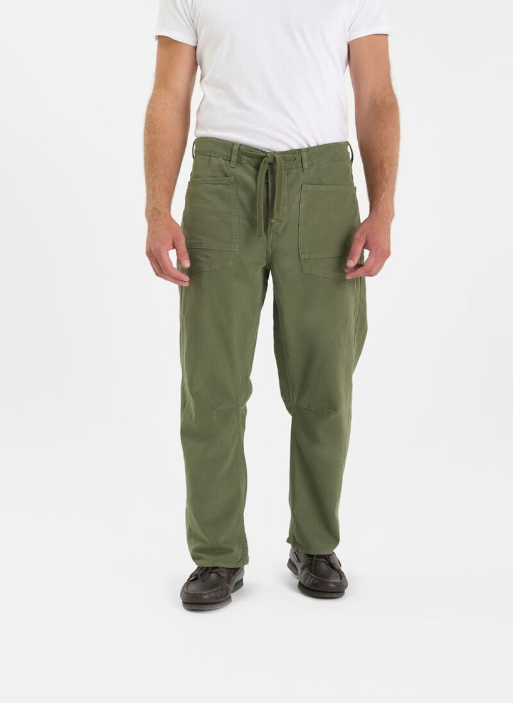 Pantalons droits Pantalon loose Khaki homme vert Le temps des cerises Pantalons droits Pantalon loose Khaki homme vert Kaki