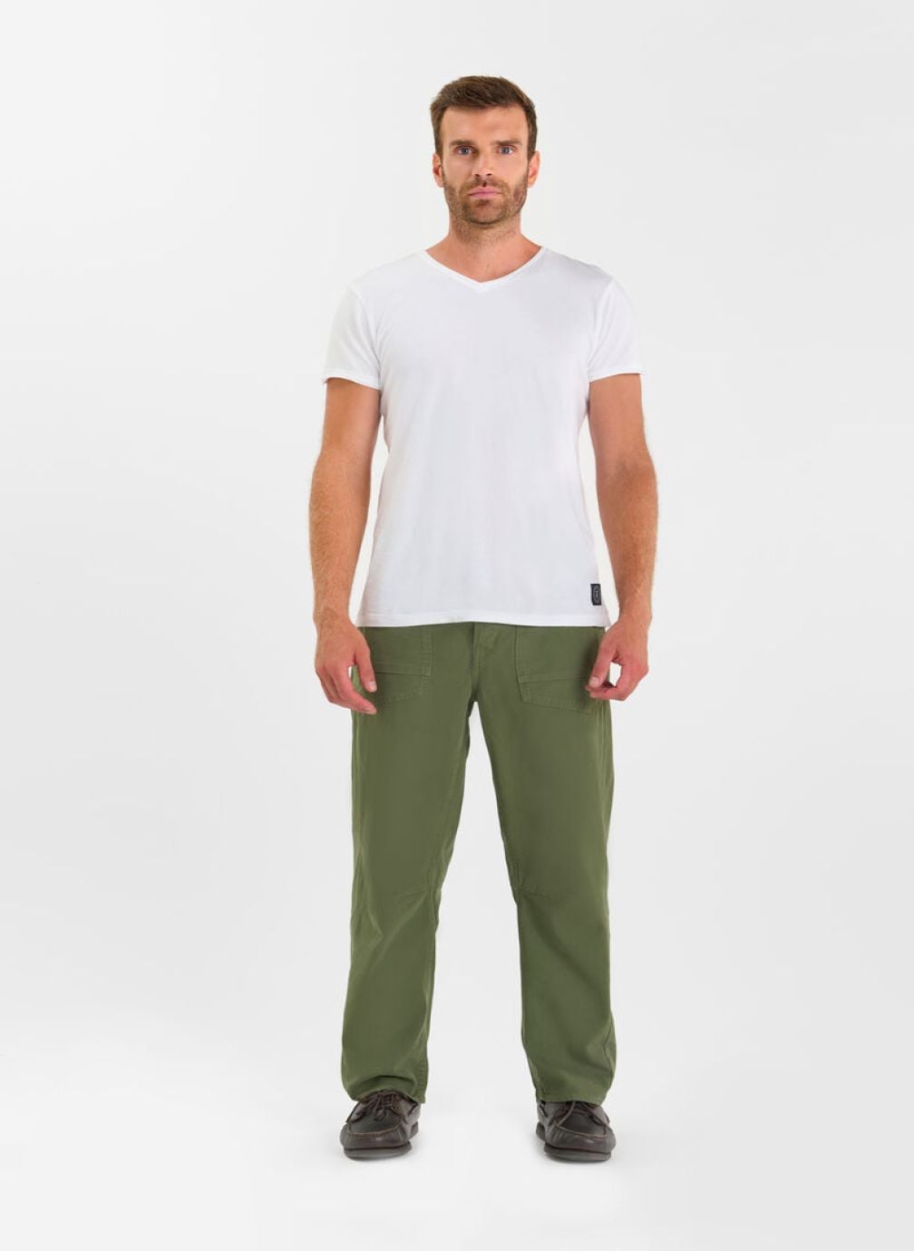 Pantalons droits Pantalon loose Khaki homme vert Le temps des cerises Pantalons droits Pantalon loose Khaki homme vert Kaki