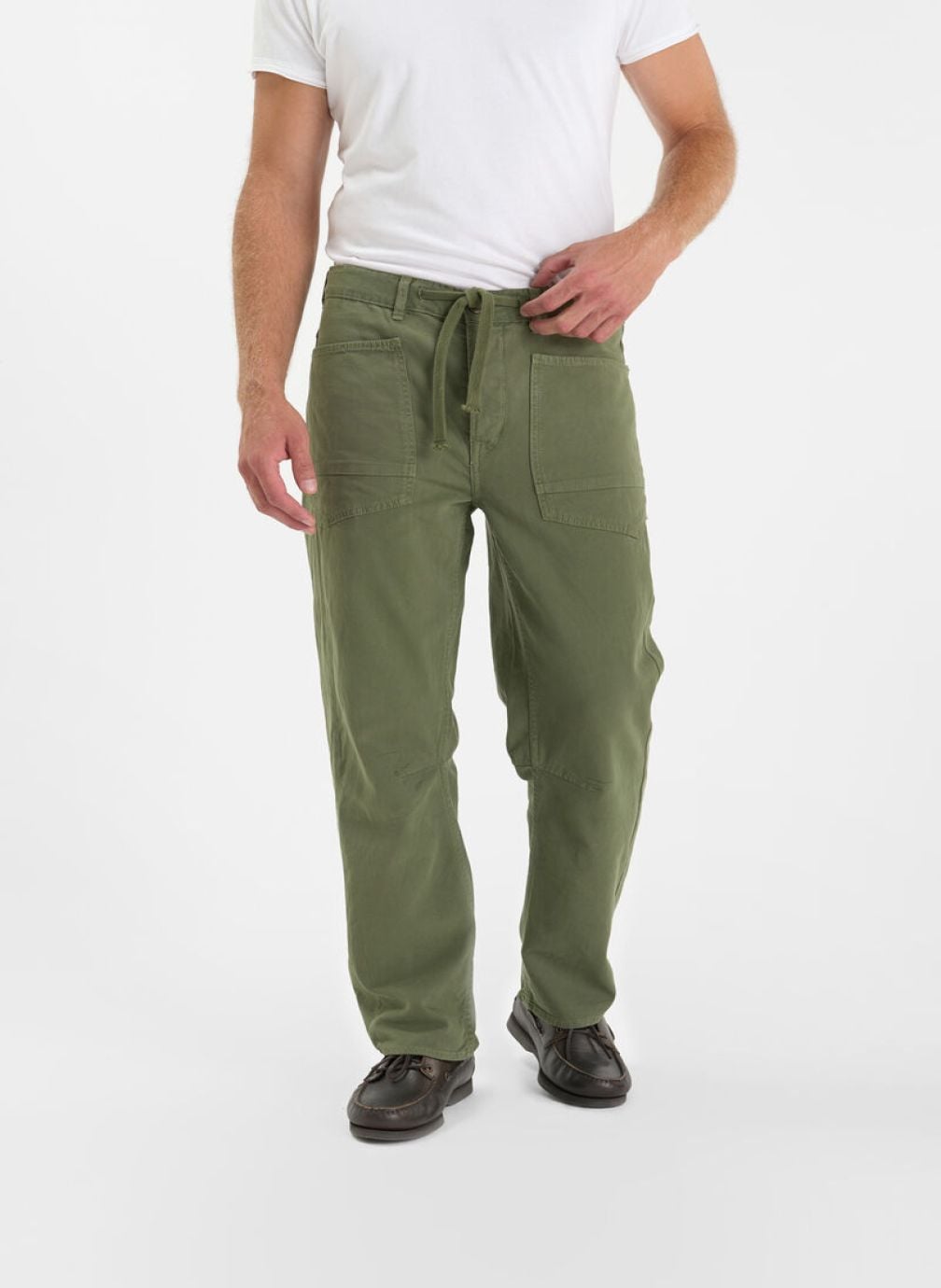 Pantalons droits Pantalon loose Khaki homme vert Le temps des cerises Pantalons droits Pantalon loose Khaki homme vert Kaki