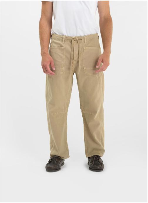 Le temps des cerises Pantalons droits Pantalon loose Beige homme beige
