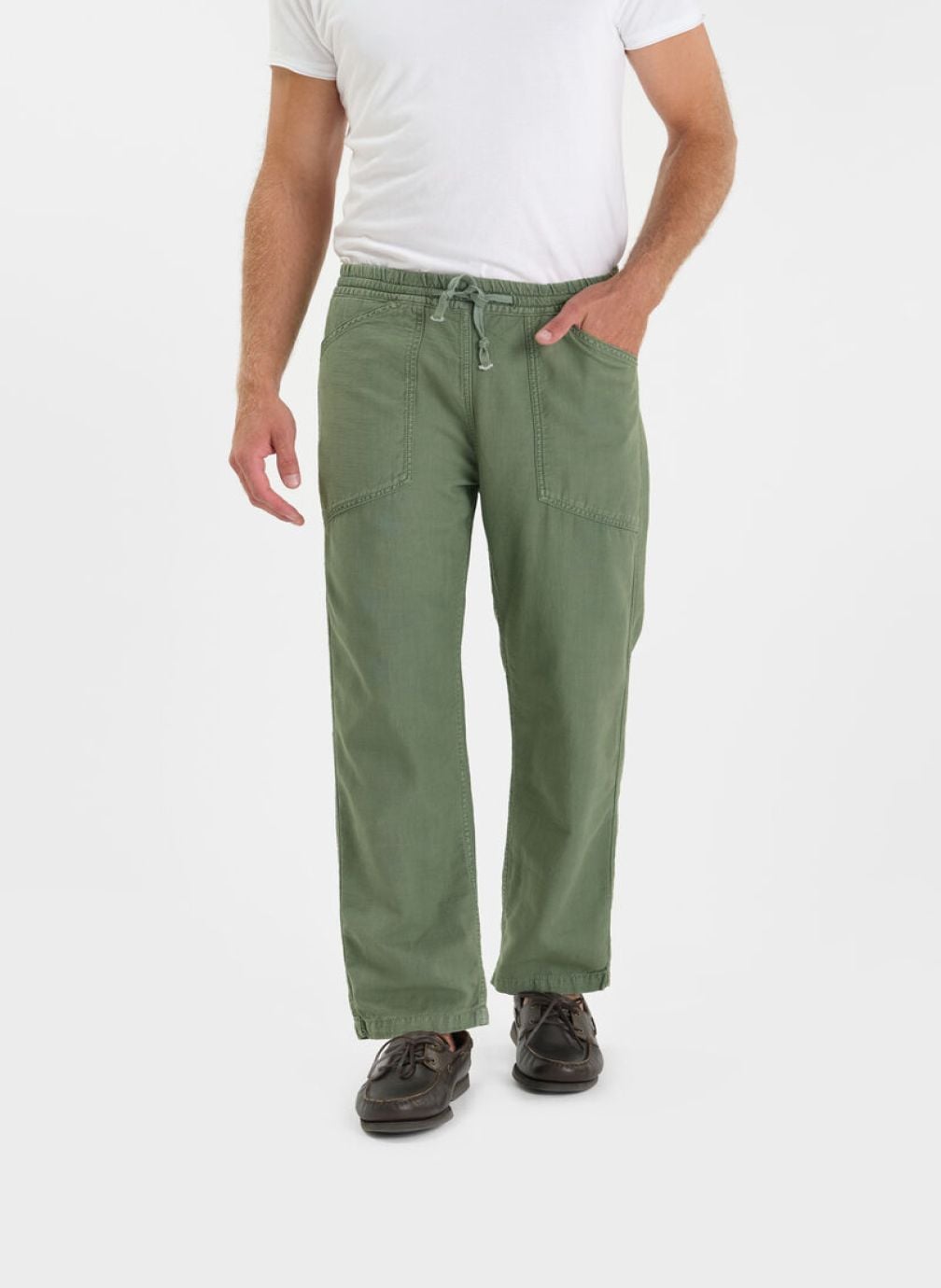 Pantalons droits Pantalon loose Khaki homme vert Le temps des cerises Pantalons droits Pantalon loose Khaki homme vert Kaki