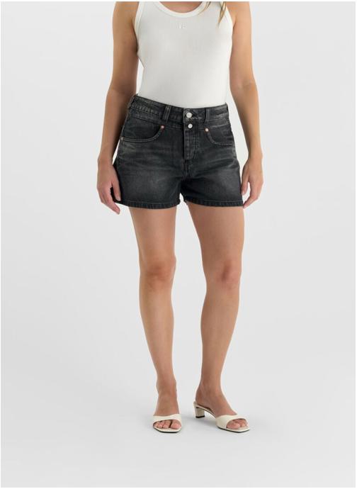 Le temps des cerises Shorts Short en jeans FANNI Black femme noir