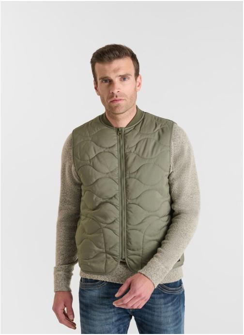 Le temps des cerises Doudounes Doudoune sans manches GESOR Khaki homme vert