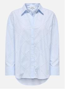 Chemises Chemisier coton à rayures droit - 15367599 femme bleu ONLY Chemises Chemisier coton à rayures droit - 15367599 femme bleu Bleu