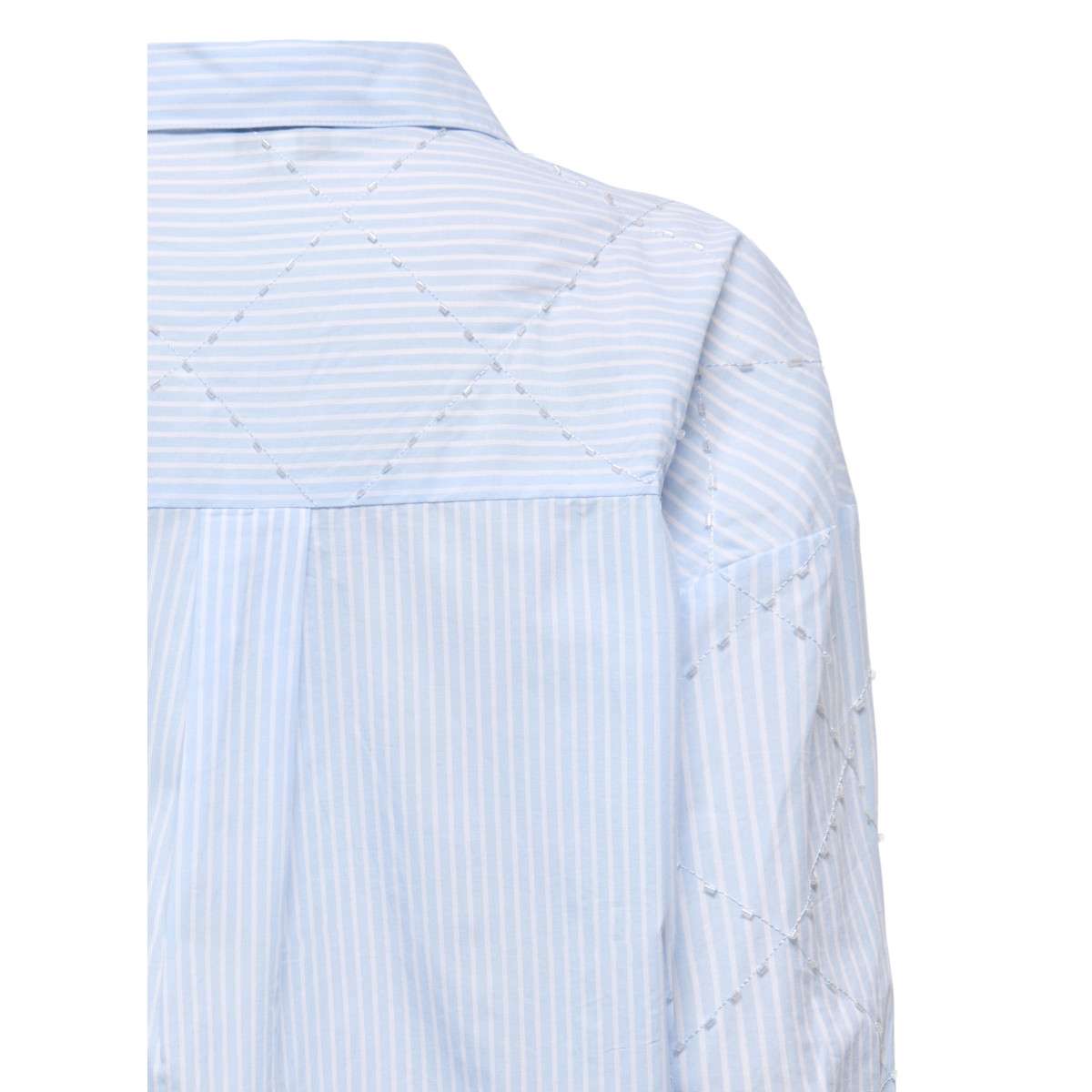 Chemises Chemisier coton à rayures droit - 15367599 femme bleu ONLY Chemises Chemisier coton à rayures droit - 15367599 femme bleu Bleu