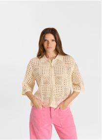 Chemises Cardigan ELMAR White femme beige Le temps des cerises Chemises Cardigan ELMAR White femme beige Crème