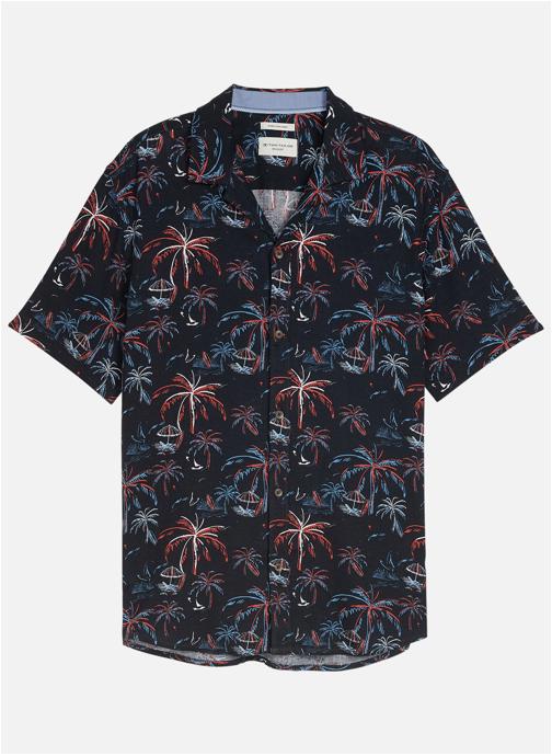 Tom Tailor Chemises Chemise à motifs droite - 1049620 homme bleu