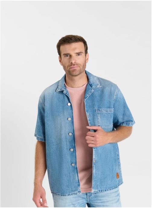 Le temps des cerises Chemises Chemise SULO Blue homme bleu