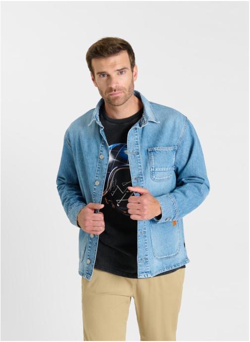 Le temps des cerises Chemises Chemise en jeans MAURI Blue homme bleu