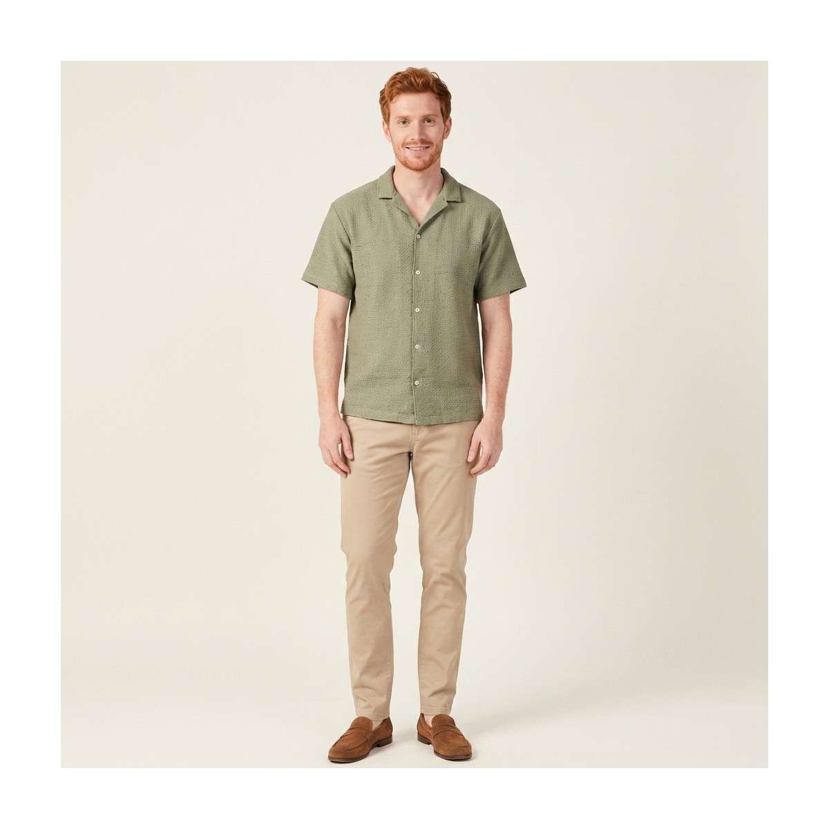 Chemises Chemise droit - 12291676 homme vert Jack & Jones Chemises Chemise droit - 12291676 homme vert Vert