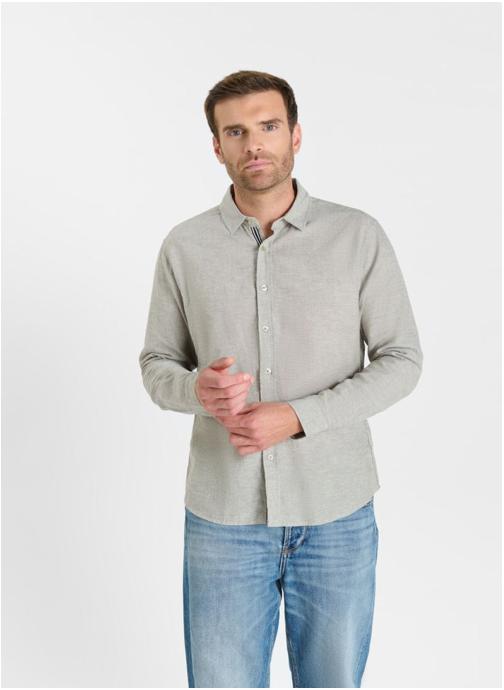 Le temps des cerises Chemises Chemise RODES Khaki homme vert