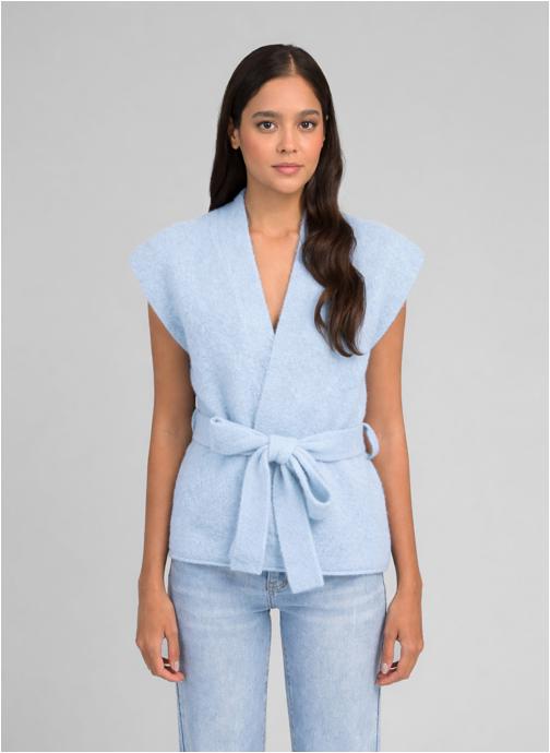 An'ge Gilets GILET LOUNINI ciel femme bleu