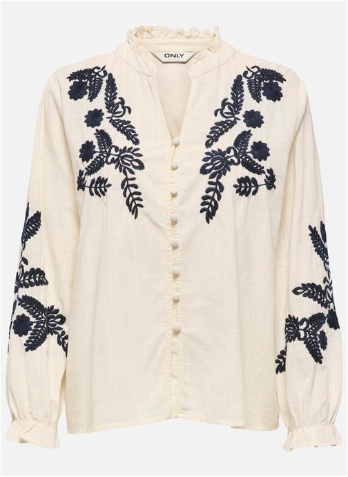 ONLY Blouses Blouse coton droite - 15371009 femme blanc