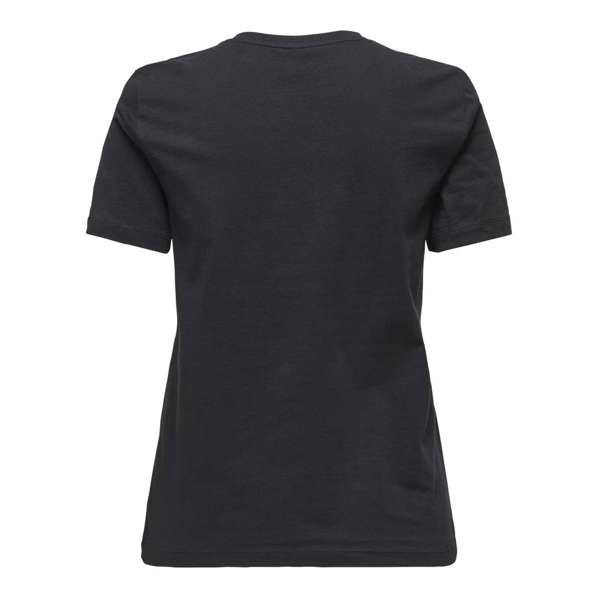 Tee-shirts T-shirt coton biologique col rond droit - 15369258 femme noir ONLY Tee-shirts T-shirt coton biologique col rond droit - 15369258 femme noir Noir