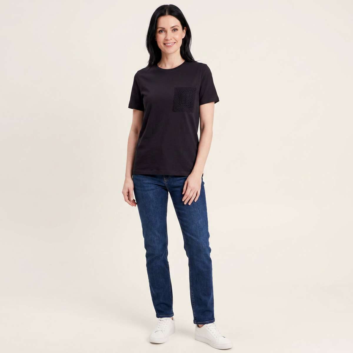 Tee-shirts T-shirt coton biologique col rond droit - 15369258 femme noir ONLY Tee-shirts T-shirt coton biologique col rond droit - 15369258 femme noir Noir
