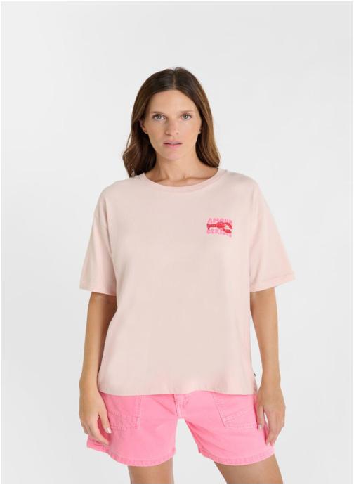 Le temps des cerises Tee-shirts Tee-Shirt HOMARD Pink femme rose