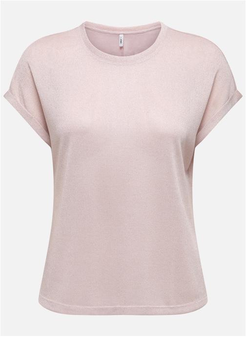 ONLY Tee-shirts T-shirt col rond droit - 15343485 femme rose