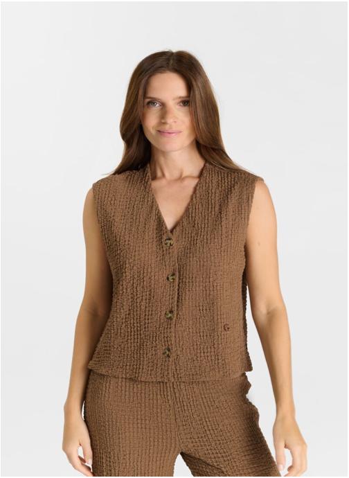 Le temps des cerises Débardeurs Top TONYA Brown femme marron