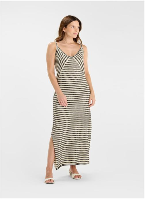 Le temps des cerises Robes Robe longue droite RYVA White femme blanc