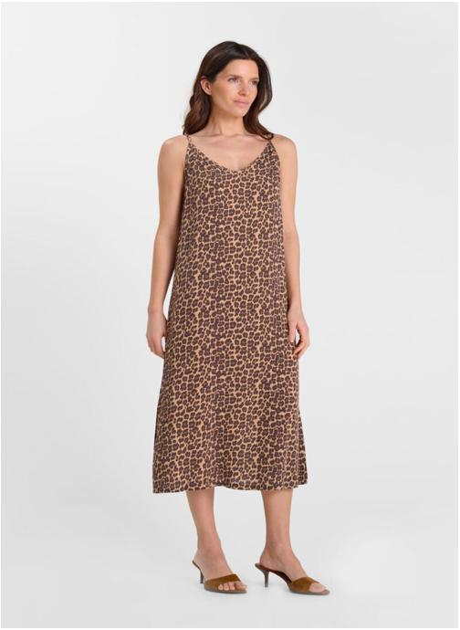 Le temps des cerises Robes Robe longue droite ANATOLE Brown femme marron